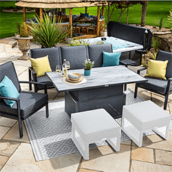 Small Image of Hartman Vienna Lounge Set with Gas Adjustable Table - Xerix/Slate