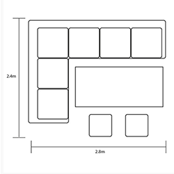 Extra image of Hartman Vienna Rectangular Corner Set with Platform Tables