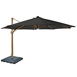 Small Image of Hartman Seychelles Round 3.5m Cantilever Parasol with Folie Pole - Dark Grey
