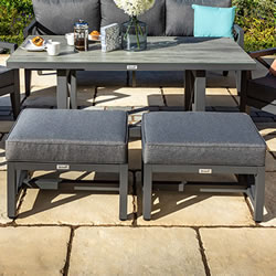 Small Image of Hartman Sorrento Stools with Cushions (Pair) in Xerix/Slate