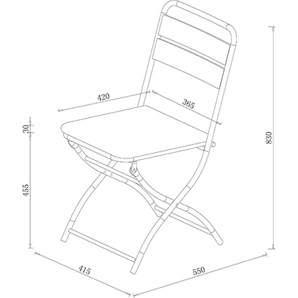 Chair dimensions image