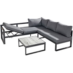 Extra image of EX-DISPLAY / COLLECTION ONLY - Hartman Vienna Square Corner Sofa Lounge Set with Integrated Lounger in Xerix / Slate