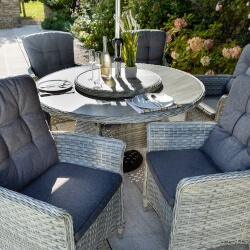 Extra image of Hartman Heritage Tuscan 6 Seater Dining Set in Ash / Slate - NO PARASOL