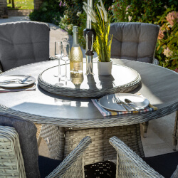 Extra image of Hartman Heritage Tuscan 6 Seater Dining Set in Ash / Slate - NO PARASOL
