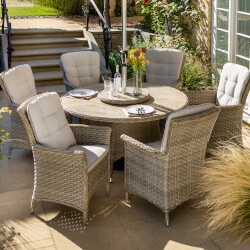 Extra image of Hartman Heritage Tuscan 6 Seater Dining Set in Beech / Dove - NO PARASOL