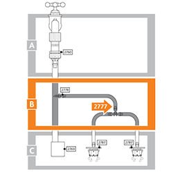 Extra image of Hozelock Micro Irrigation T-Connector (4mm) - 2777
