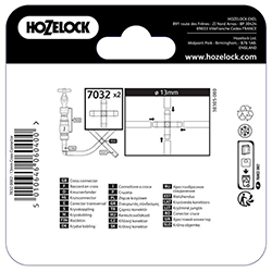 Extra image of Hozelock 13mm Cross Fittings (Pack of 7) - 7032