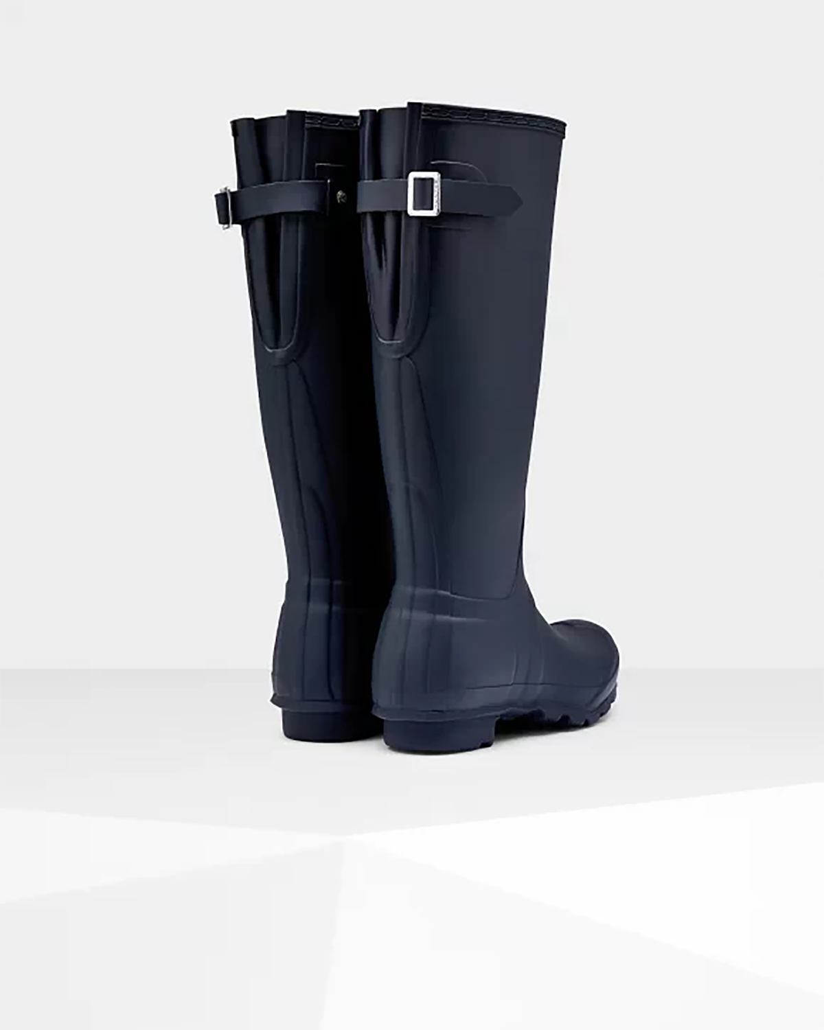 Hunter Women's Tall Back Adjustable Wellington Boots - Navy - £89 ...