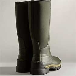 Extra image of Hunter Balmoral Hybrid Tall Wellington Boots - Olive - UK 11
