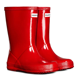 Small Image of Kids First Gloss Hunter Wellies - Military Red UK 13 JNR (EURO 31)