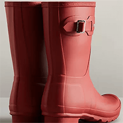 Extra image of Hunter Women's Original Short Wellington Boot - Red