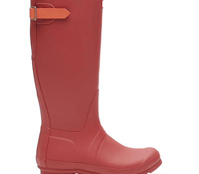 Image of Hunter Rose/Orange Original Tall Back Adjustable Wellington Boots