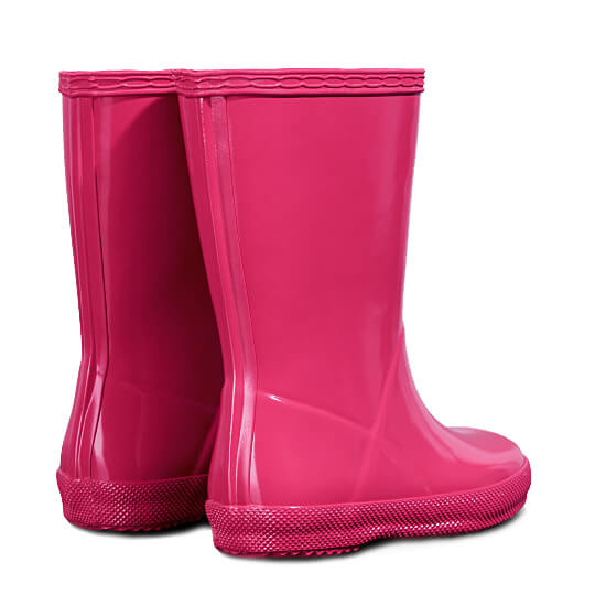 Kids First Gloss Hunter Wellies - Bright Pink - £29.24 | Garden4Less UK ...