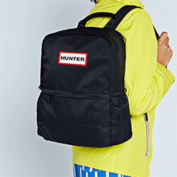 Extra image of Hunter Original Nylon Backpack in Black