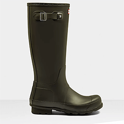 Extra image of Mens Original Tall Hunter Boots in Dark Olive - UK 9