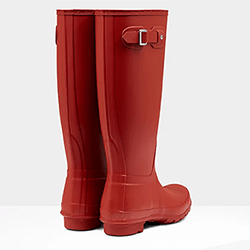Extra image of Women's Original Tall Hunter Boots in Military Red