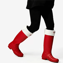 Extra image of Women's Original Tall Hunter Boots in Military Red UK 3