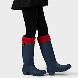 Small Image of Women's Original Tall Hunter Boots in Navy - UK 8