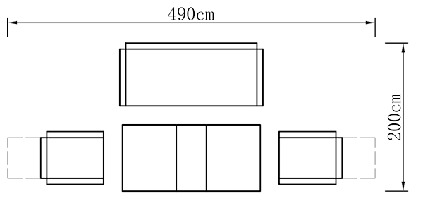 Atlas Lounge Set dimensions image