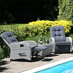 Extra image of Bellevue Rattan Weave Recliner Set