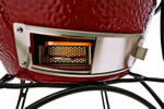 Extra image of Kamado Joe Classic Red with Cart, Shelves, Heat Deflector and Tools