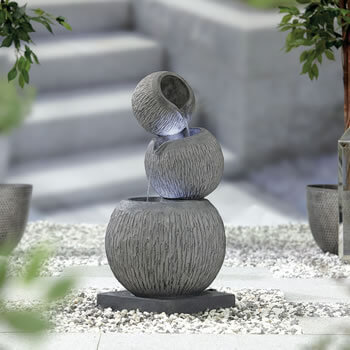 Image of Kelkay Modern Collection Illusion Falls Water Feature with LEDs