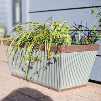 Image of Kelkay Plant Avenue Urban Collection Irondale Trough in Silver