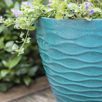 Image of Kelkay Plant Avenue Contemporary Collection Lg Windermere Pot in Teal