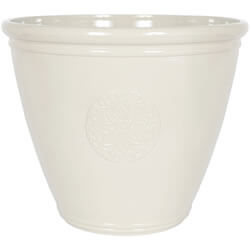 Extra image of Kelkay Plant Avenue Trad. Collection Small Eden Emblem Pot in White