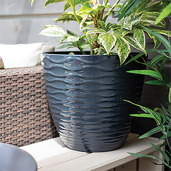 Image of Kelkay Plant Avenue Contemporary Collection Sm Windermere Pot Charcoal