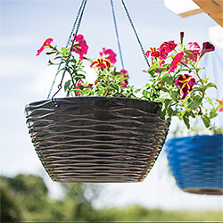 Small Image of Kelkay Plant Avenue Windermere Hanging Basket in Charcoal