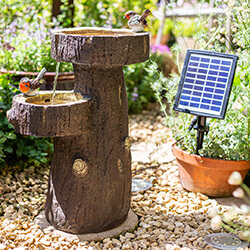 Image of Easy Fountain Robin Springs Night and Day Solar Water Feature