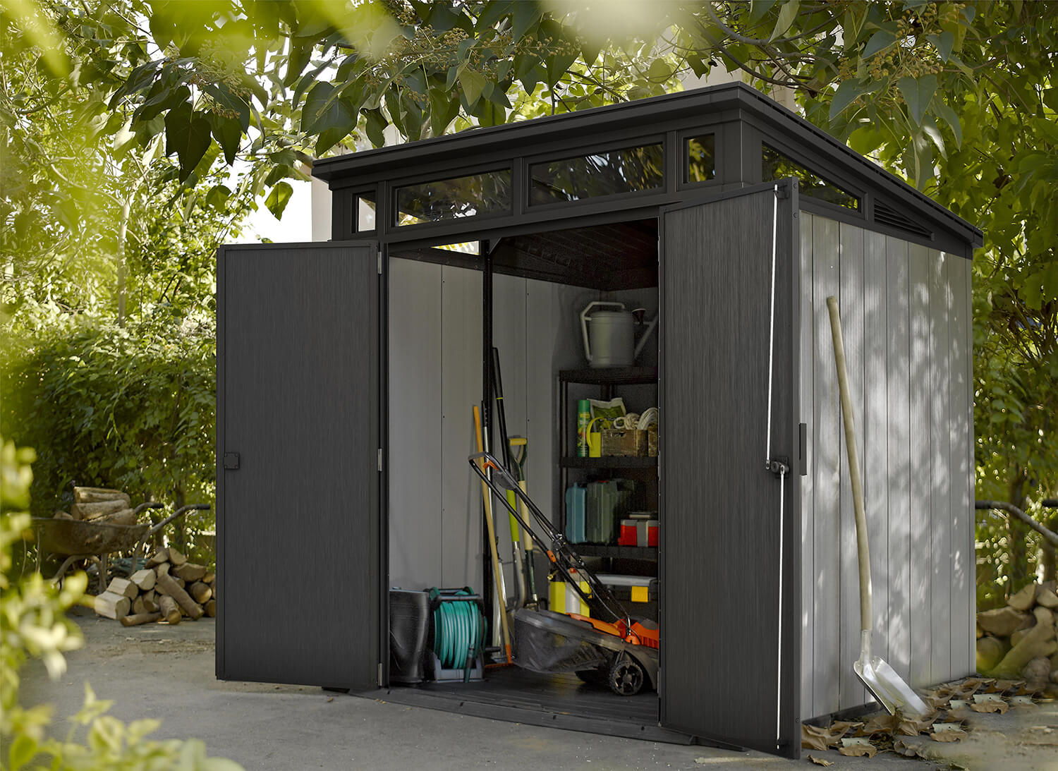 Keter Artisan 7x7 Pent Shed in Brownish Grey - £999