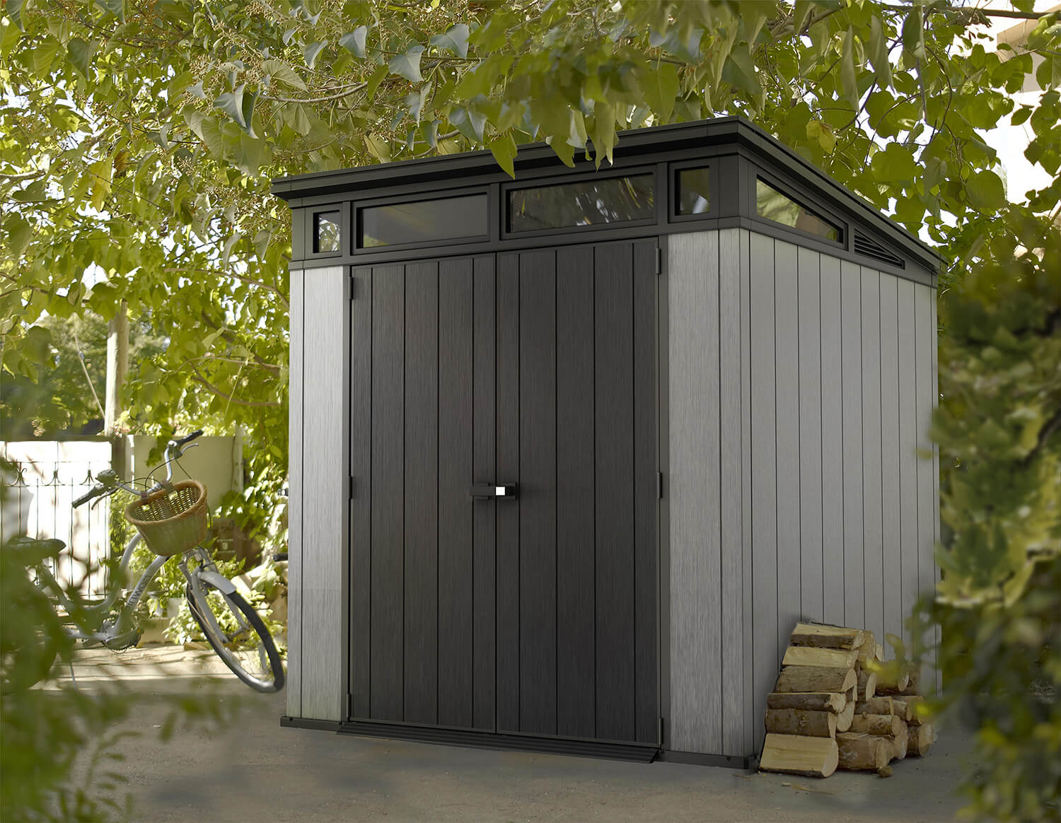 keter artisan 7x7 pent shed in brownish grey - £999
