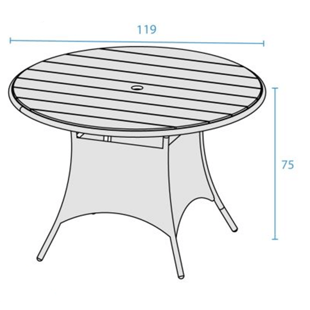 Table dimensions image