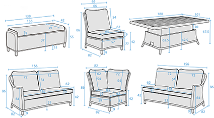 Rectangular set dimensions image