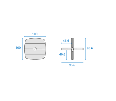 Parasol base dimensions image