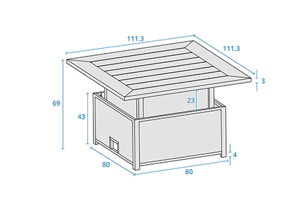 Table dimensions image