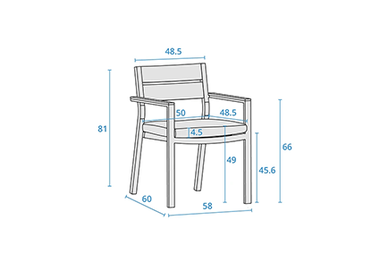Chair dimensions image
