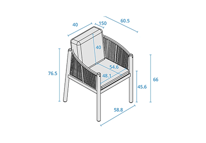 Chair dimensions image
