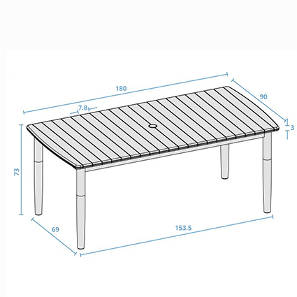 Table dimensions image