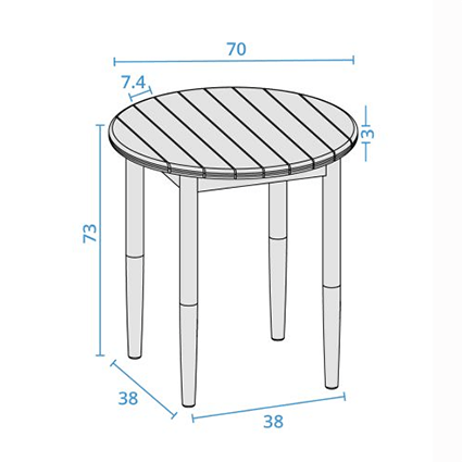 Table dimensions image