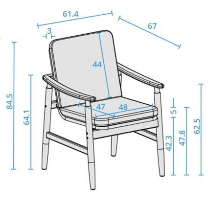 Chair dimensions image