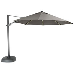 Extra image of Kettler 3.5m Free Arm Parasol with LEDs and Wireless Speaker in Grey