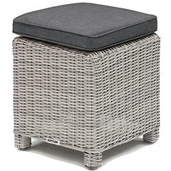 Extra image of Kettler Palma Stool with Signature Cushions in White Wash