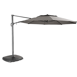 Extra image of Kettler 3.3m Free Arm Grey frame / Grey taupe Canopy Parasol (with LED lights and Wireless Speaker)