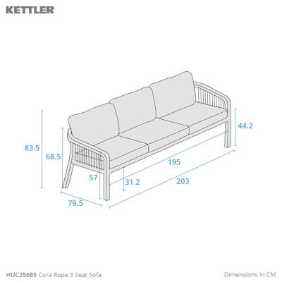 Sofa dimensions image