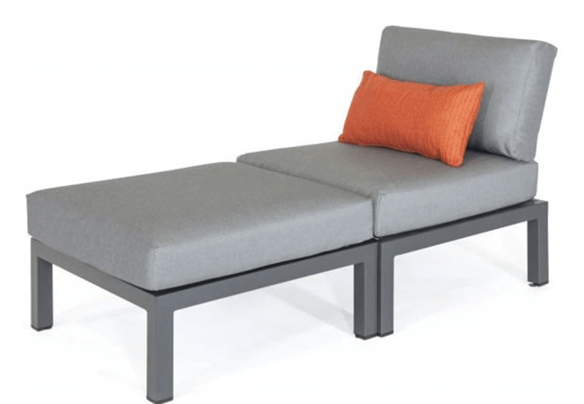 Image of Kettler Elba Side Chair with Footstool in Anthracite / Charcoal