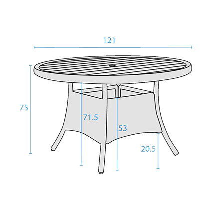 Table dimensions image