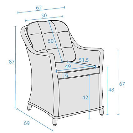 Chair dimensions image